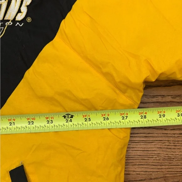 Vintage 90s Logo 7 Boston Bruins NHL Full Zip Hooded Jacket - Picture 3 of 11